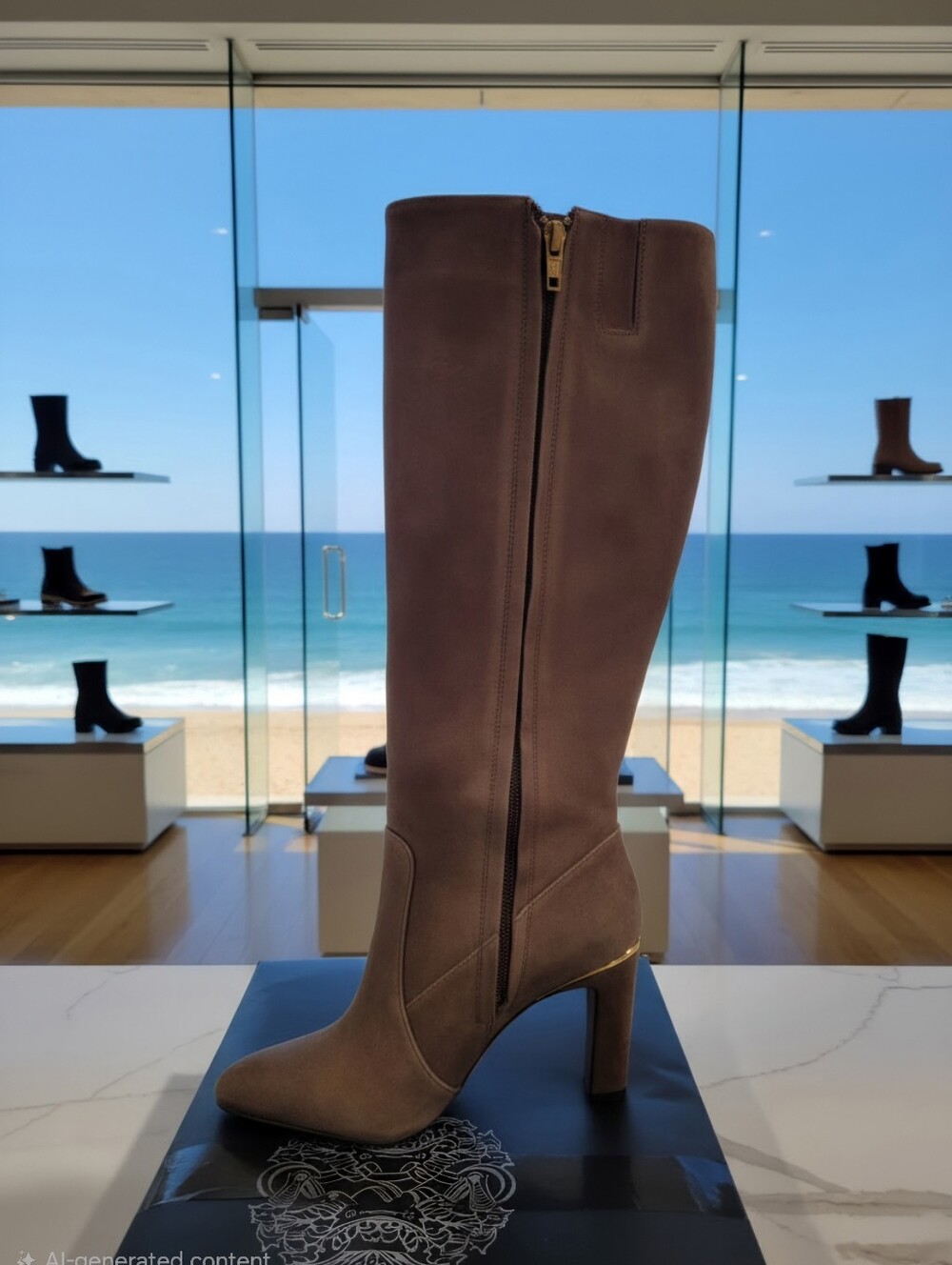 VINCE CAMUTO GYLINA 2 LEATHER TALL ZIP BOOTS WOMEN'S SZ 7 M WIDE CALF NWB $275